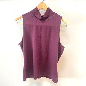 Athleta Sleeveless High-Neck Burgundy Tank Top‎ M